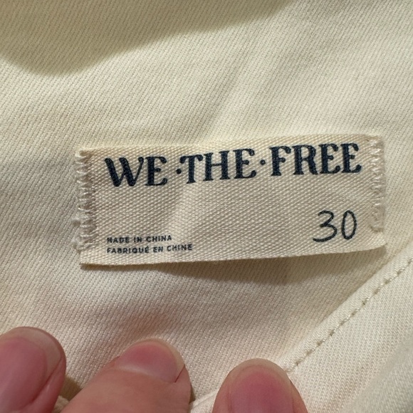 NWT Free People Worn White Ivory Venice Beach Flare Pant / 30 - Picture 8 of 10